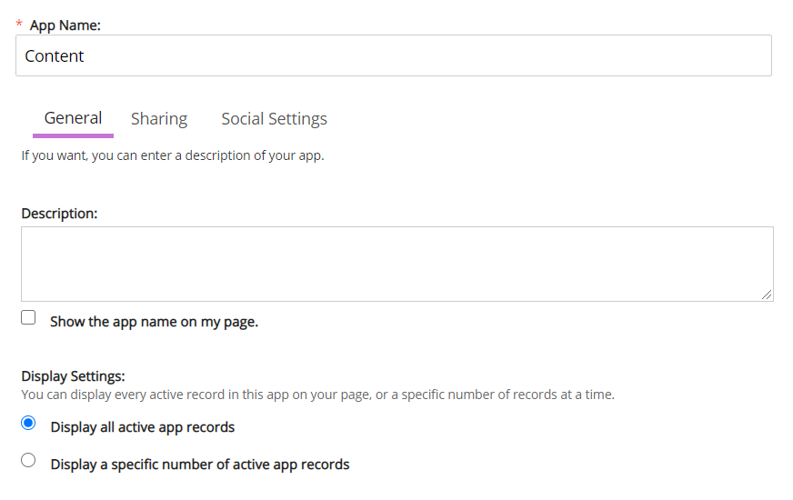 App Options 